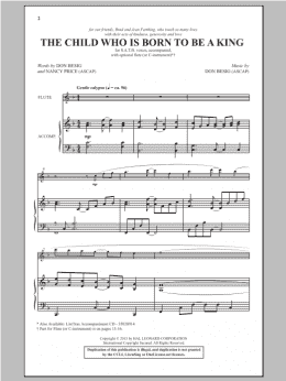 page one of The Child Who Is Born To Be A King (SATB Choir)