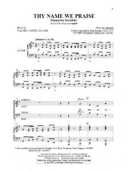 page one of Immortal, Invisible (SATB Choir)