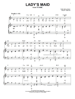 page one of Lady's Maid (Piano & Vocal)