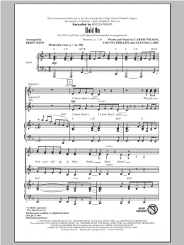 page one of Hold On (arr. Kirby Shaw) (SSA Choir)