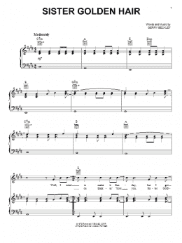 page one of Sister Golden Hair (Piano, Vocal & Guitar Chords (Right-Hand Melody))