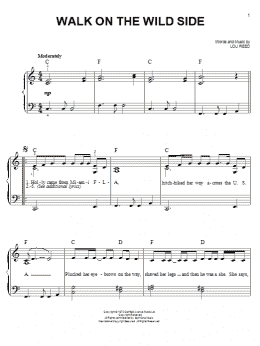 page one of Walk On The Wild Side (Easy Piano)