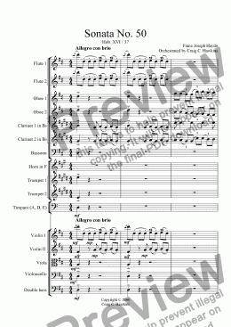 page one of Sonata No. 50