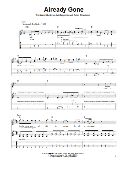 page one of Already Gone (Guitar Tab (Single Guitar))