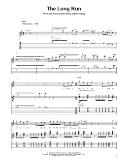 page one of The Long Run (Guitar Tab (Single Guitar))
