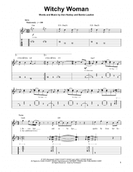page one of Witchy Woman (Guitar Tab (Single Guitar))