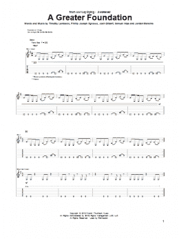 page one of A Greater Foundation (Guitar Tab)