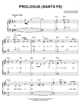 page one of Prologue (Santa Fe) (Easy Piano)