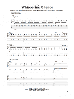 page one of Whispering Silence (Guitar Tab)