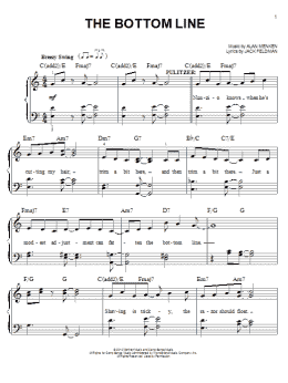 page one of The Bottom Line (from Newsies) (Easy Piano)