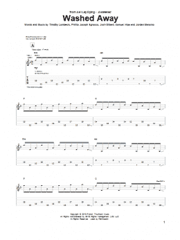 page one of Washed Away (Guitar Tab)