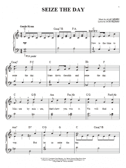 page one of Seize The Day (from Newsies The Musical) (Easy Piano)