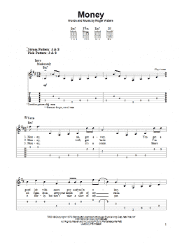 page one of Money (Easy Guitar Tab)
