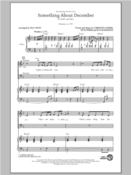 page one of Something About December (SAB Choir)