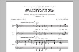 page one of On A Slow Boat To China (SATB Choir)