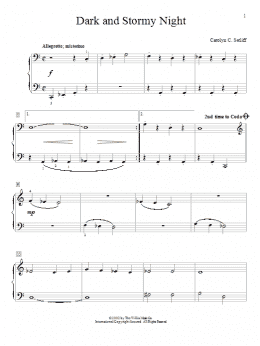 page one of Dark And Stormy Night (Educational Piano)