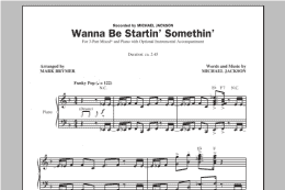 page one of Wanna Be Startin' Somethin' (3-Part Mixed Choir)