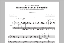 page one of Wanna Be Startin' Somethin' (SSA Choir)