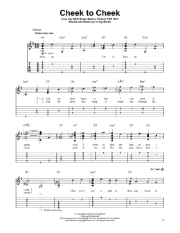 page one of Cheek To Cheek (Solo Guitar)