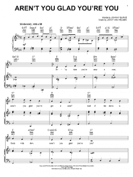 page one of Aren't You Glad You're You (Piano, Vocal & Guitar Chords (Right-Hand Melody))