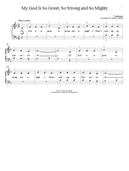 page one of My God Is So Great, So Strong And So Mighty (Educational Piano)