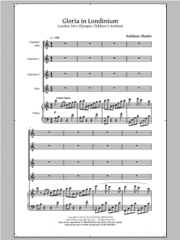 page one of Gloria In Londinium (3-Part Treble Choir)