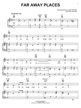 page one of Far Away Places (Piano, Vocal & Guitar Chords (Right-Hand Melody))