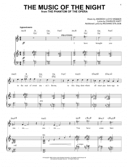 page one of The Music Of The Night (Piano & Vocal)