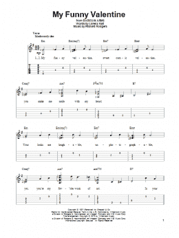 page one of My Funny Valentine (Solo Guitar)