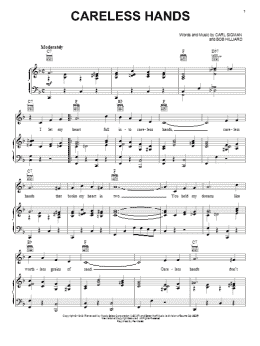 page one of Careless Hands (Piano, Vocal & Guitar Chords (Right-Hand Melody))