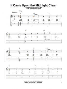 page one of It Came Upon The Midnight Clear (Solo Guitar)