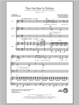 page one of Please Come Home For Christmas (arr. Mark Brymer) (SAB Choir)