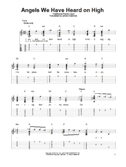 page one of Angels We Have Heard On High (Solo Guitar)