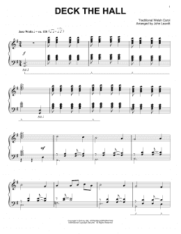 page one of Deck The Hall (Piano Solo)