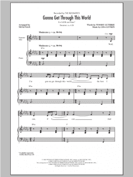 page one of Gonna Get Through This World (SATB Choir)