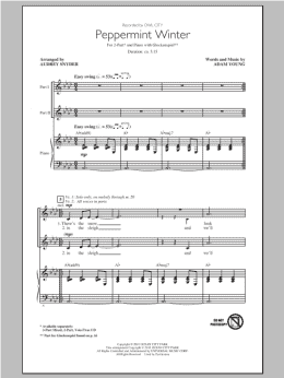 page one of Peppermint Winter (2-Part Choir)