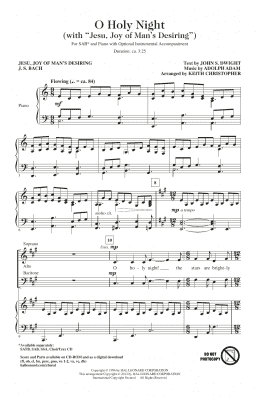 page one of O Holy Night (with Jesu, Joy Of Man's Desiring) (SAB Choir)