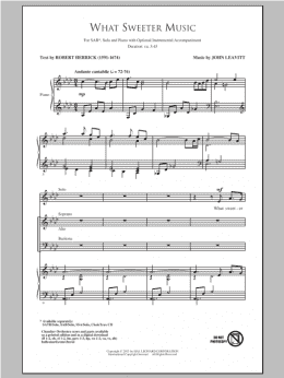 page one of What Sweeter Music (SAB Choir)