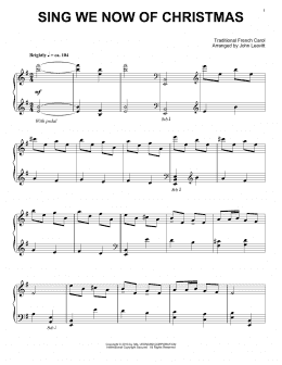 page one of Sing We Now Of Christmas (Piano Solo)