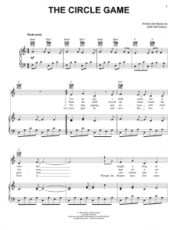 page one of The Circle Game (Piano, Vocal & Guitar Chords (Right-Hand Melody))