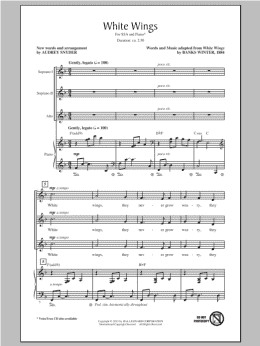 page one of White Wings (SSA Choir)