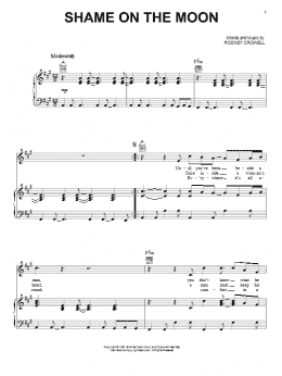 page one of Shame On The Moon (Piano, Vocal & Guitar Chords (Right-Hand Melody))