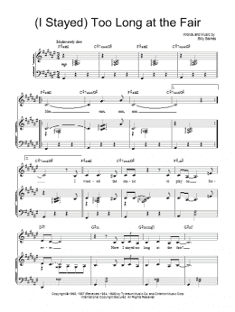 page one of (I Stayed) Too Long At The Fair (Piano, Vocal & Guitar Chords (Right-Hand Melody))
