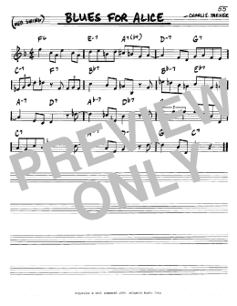 page one of Blues For Alice (Real Book – Melody & Chords – C Instruments)