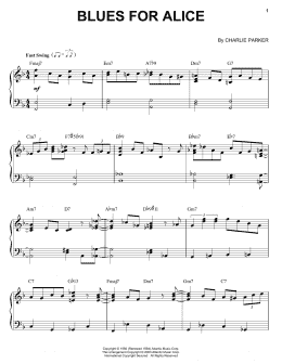 page one of Blues For Alice (Piano Solo)