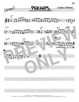 page one of Perhaps (Real Book – Melody & Chords – C Instruments)