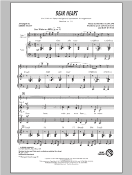 page one of Dear Heart (arr. Kirby Shaw) (SSA Choir)