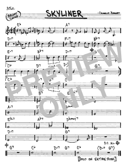 page one of Skyliner (Real Book – Melody & Chords – C Instruments)