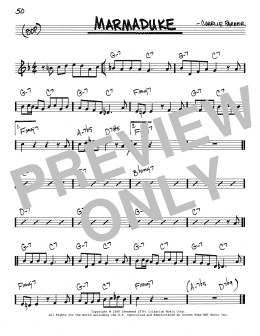 page one of Marmaduke (Real Book – Melody & Chords – C Instruments)
