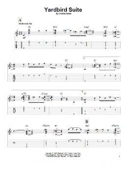 page one of Yardbird Suite (Solo Guitar)